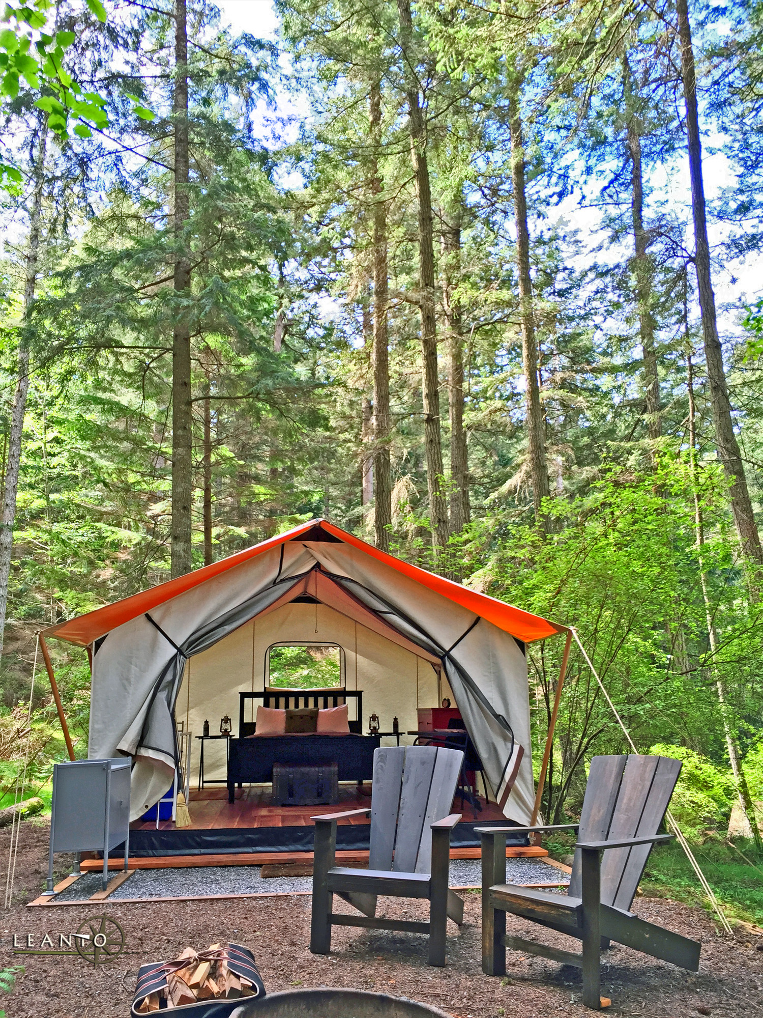 LEANTO Moran State Park Glamping Luxury Camping Orcas Island